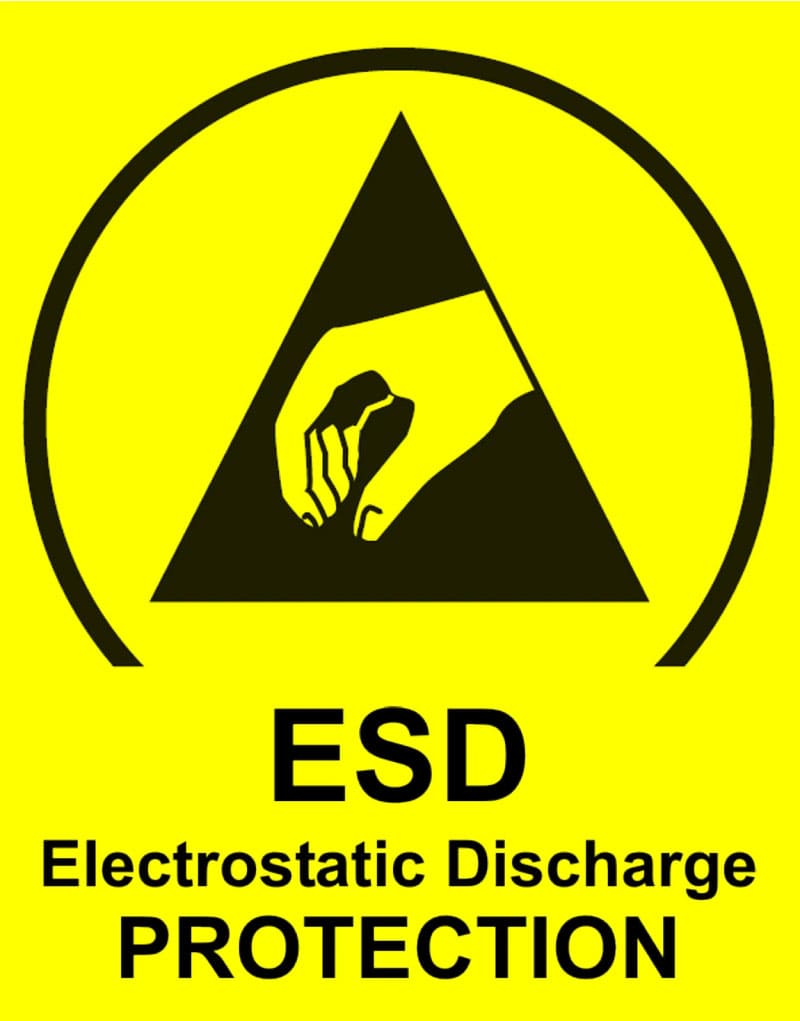 logo protection decharge electrostatique